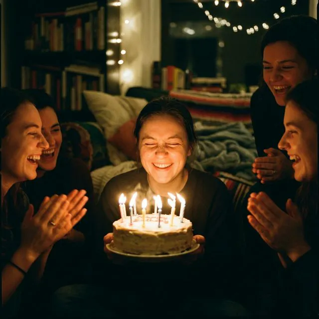 Birthday cake moment